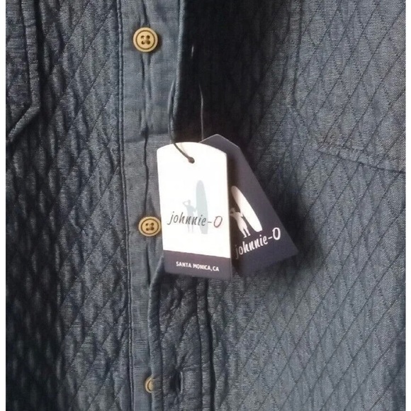 NWT $198 Johnnie-O Haskell Indigo Dyed Shirt Jacket Shaket Indigo Sz XL - Picture 3 of 5